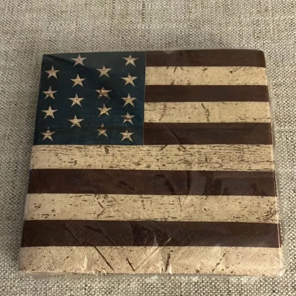 New Package of American Flag Paper Napkins